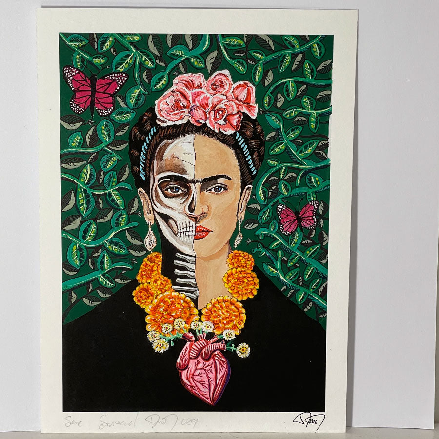 Frida immersed in nature